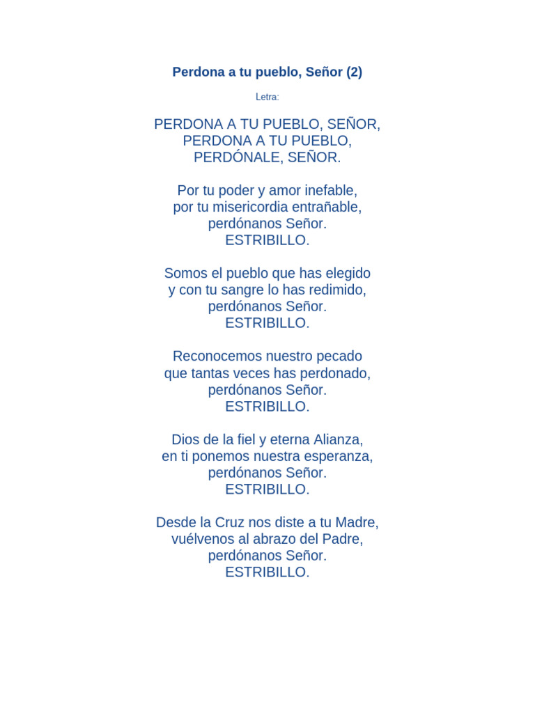 Perdona Tu Pueblo Señor | PDF