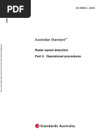 As 2898.2-2003 Radar Speed Detection Operational Procedures