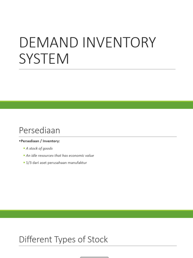 Demand Inventory System | PDF