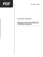 As 3006-1982 Adequate Electrical Installations in Domestic Premises