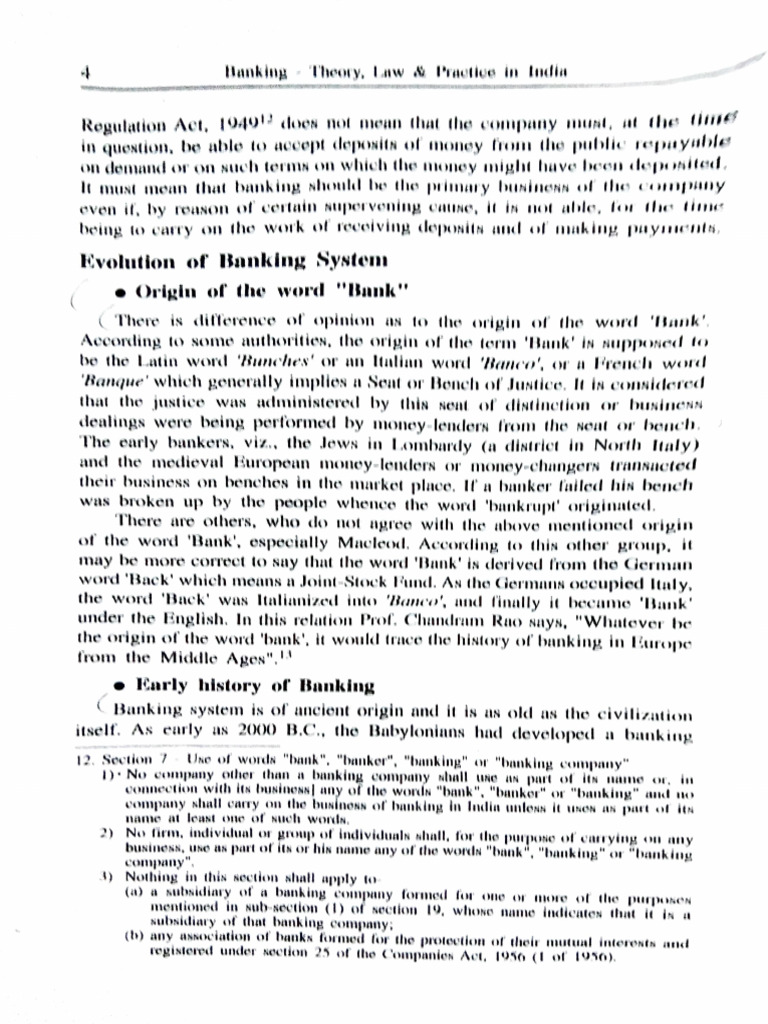 Banking Law Unit 1 (Introduction) Notes | PDF | Banks | Economies