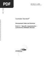 As 3533.4.1-2005 Amusement Rides and Devices Specific Requirements - Land-Borne Inflatable Devices