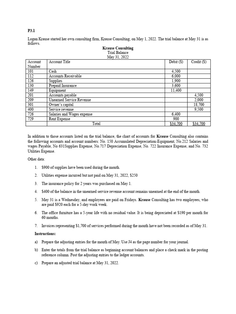 Chapter 3 Example Problem | PDF | Debits And Credits | Expense