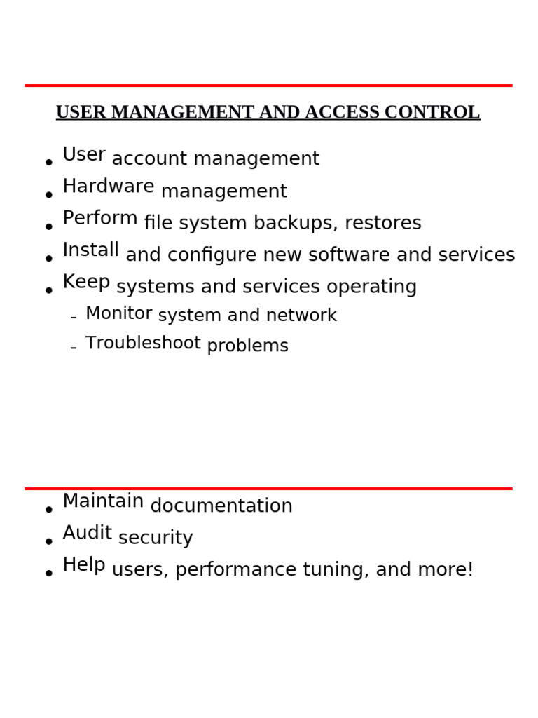 User Management and Access Control | PDF | Berkeley Software ...