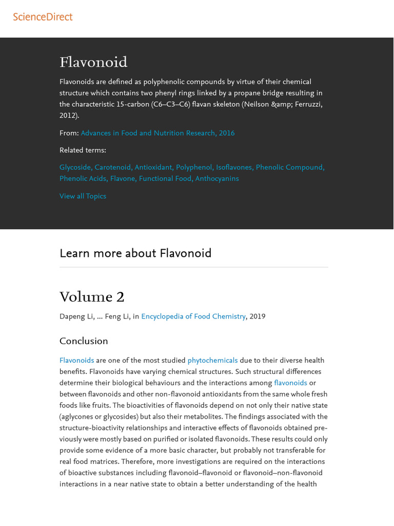 Flavonoid in Food | PDF