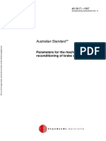 As 3617-1997 Parameters For The Machining and Reconditioning of Brake Drums and Discs