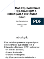 PARADIGMAS EDUCACIONAIS E SUA RELAÇÃO COM A EDUCAÇÃO