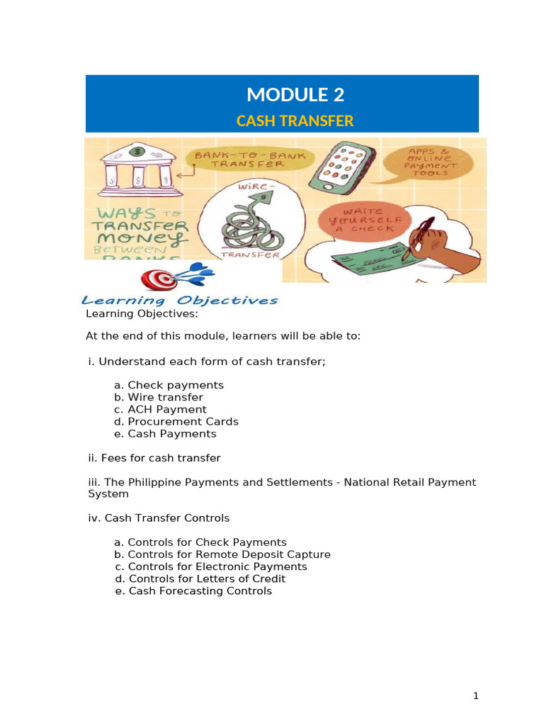 Chapter 2 Cash Transfer Methods | PDF | Payments | Cheque