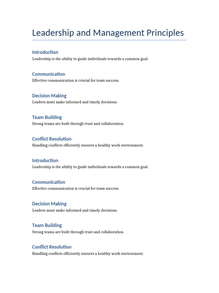 Leadership Management Long | PDF | Leadership | Conflict Resolution