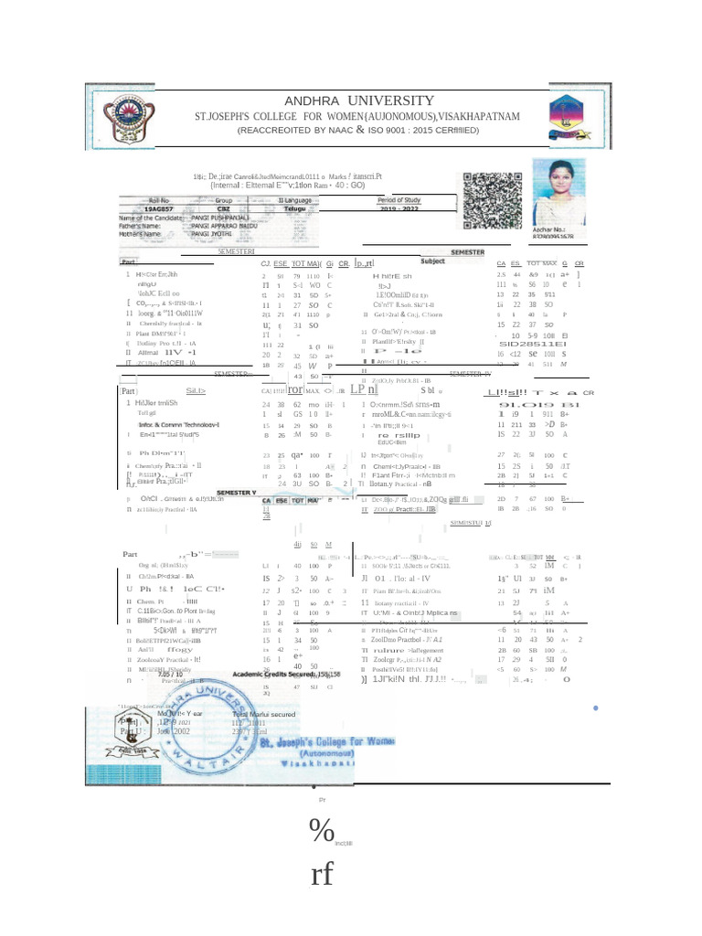 Degree Marks Memo | PDF