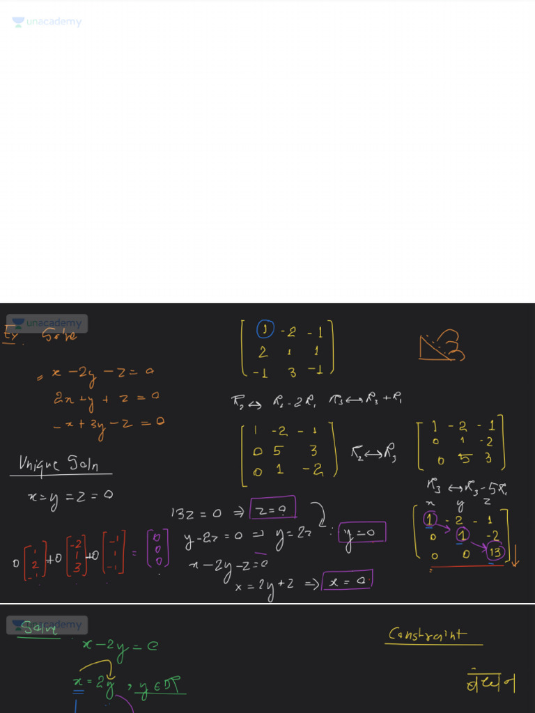 Consistent and Inconsistent Systems and Their Solution With Anno | PDF