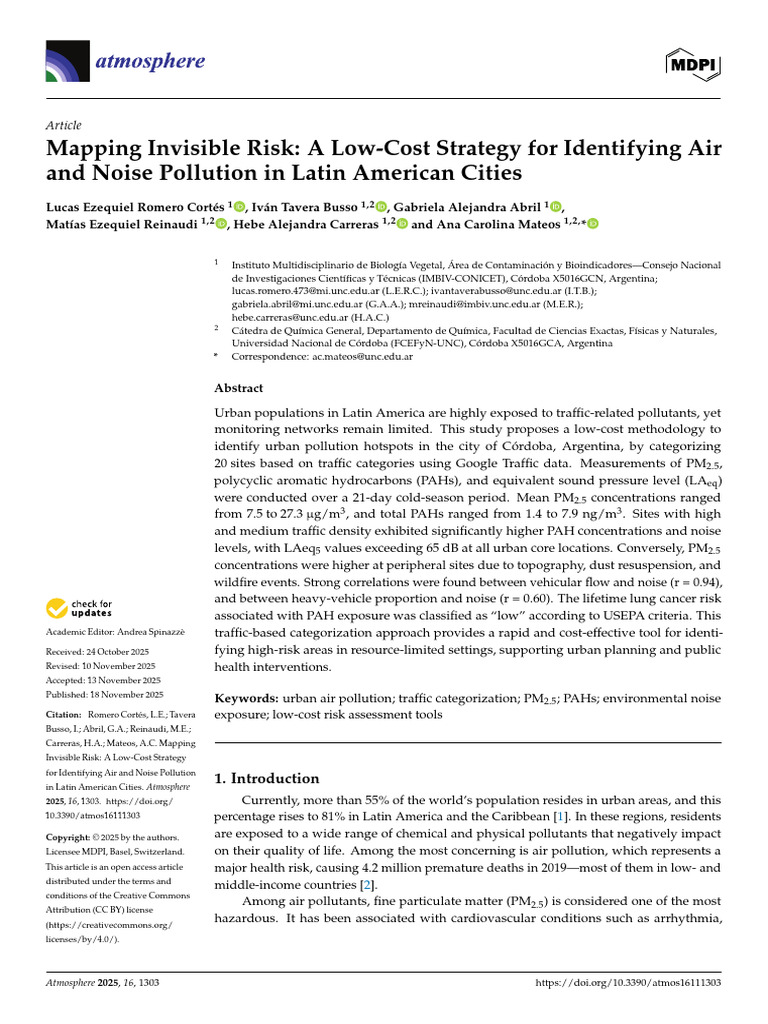 Mapping Invisible Risk a Low-Cost Strategy for Identifying Air and ...