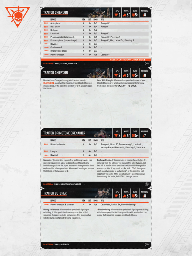 Eng 17-12 Kill Team Team Rules Blooded-Gcyu3htxuq-Lflfu8nggp | PDF