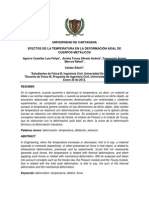 Efectos de La Temperatura en La Deformación Axial de Cuerpos Metálicos