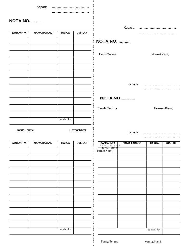 Nota Kosong Paperid | PDF