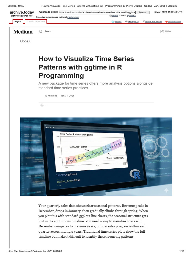 How To Visualize Time Series Patterns With Ggtime in R Programming ...