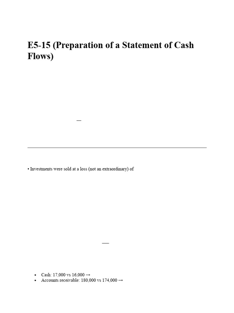 Math Cash Flow Statement | PDF | Cash Flow Statement | Balance Sheet