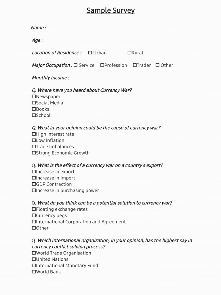 Sample Survey | PDF