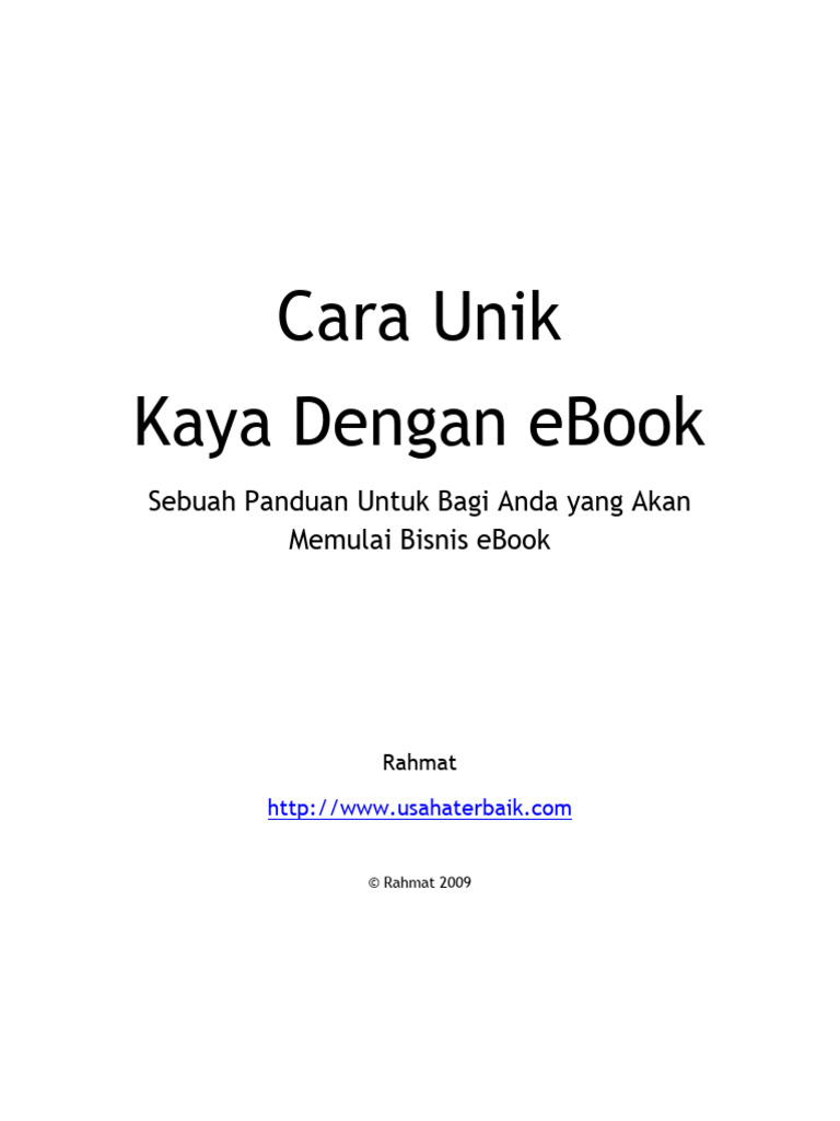 Adoc - Tips - Cara Unik Kaya Dengan Ebook | PDF