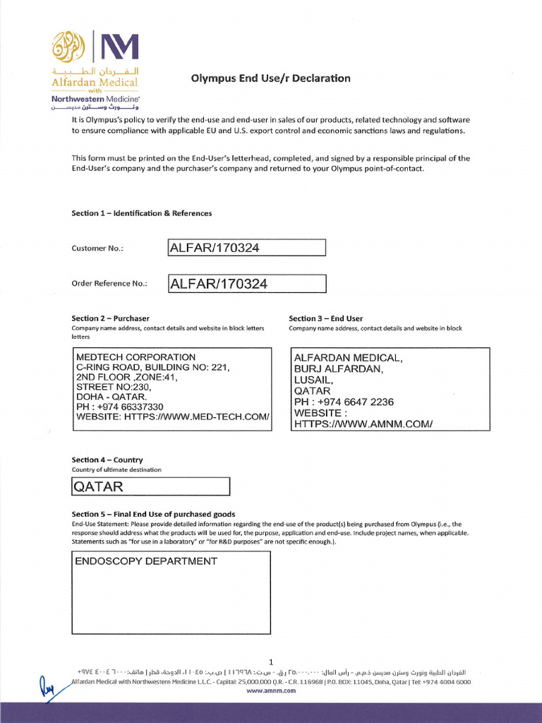 Declaration Form Medtech | PDF