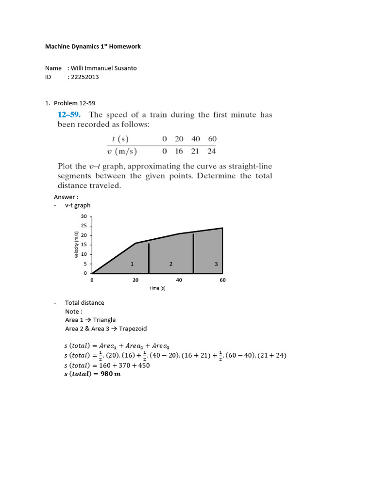 Machine Dynamics 1st Homework | PDF | Mechanical Engineering