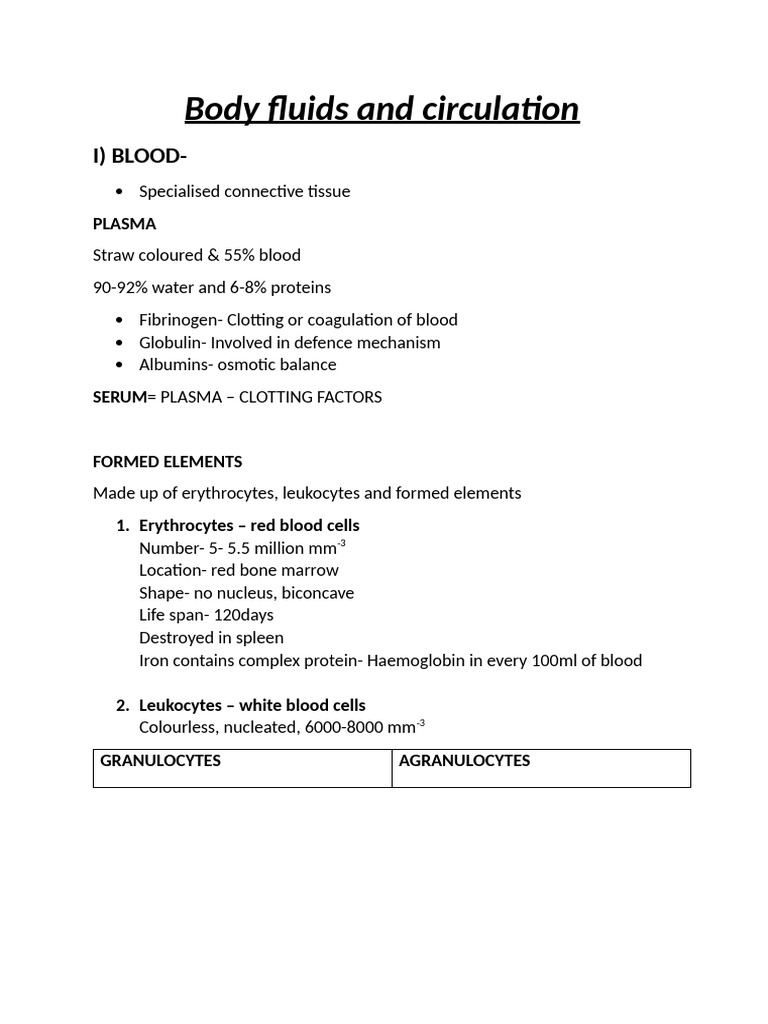 Chap 15 - Body Fluids and Circulation | PDF | Heart | Atrium (Heart)