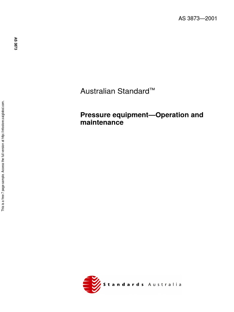 As 38732001 Pressure Equipment Operation and Maintenance PDF