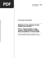 As 4030.2-1996 Methods For The Analysis of Lead Sulfide Concentrates Determination of Lead Content - Back Tit