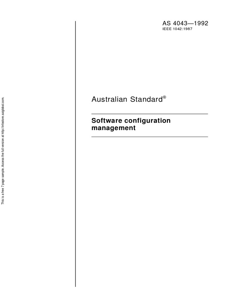 As 4043-1992 Software Configuration Management | PDF | Version Control ...