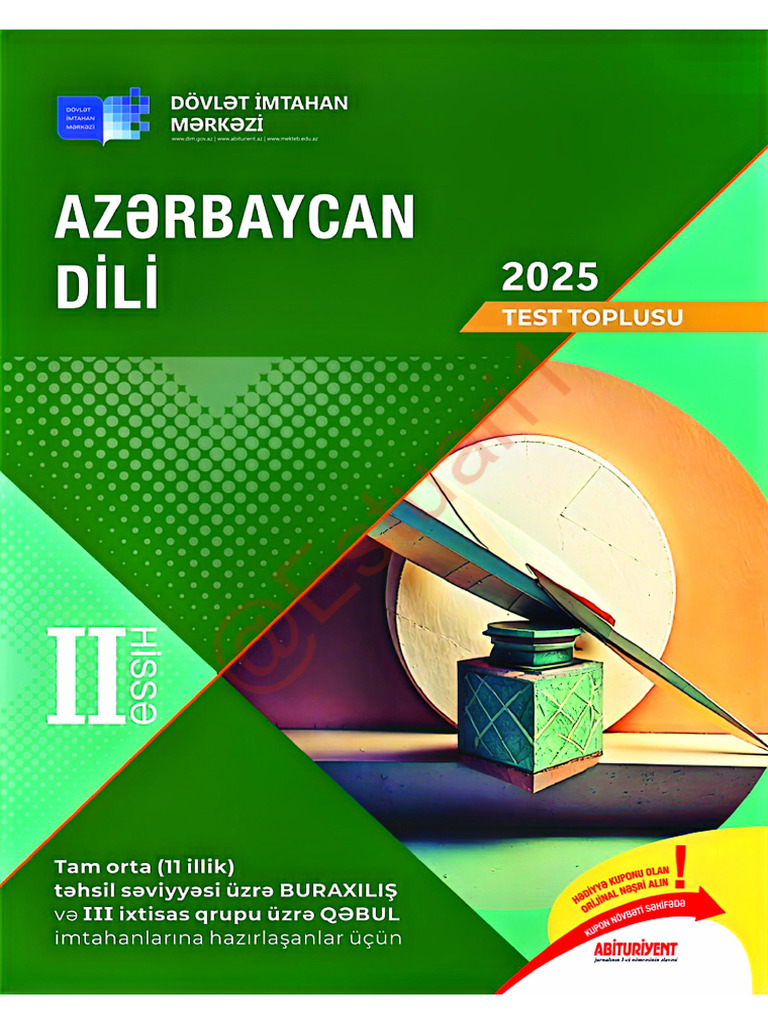 Azərbaycan Dili DİM 2025 2-Ci Hissə Test Toplusu (II) | PDF