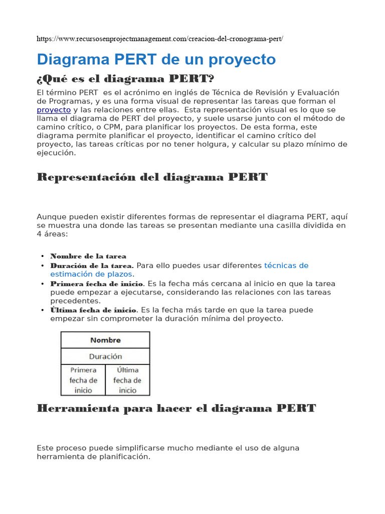 Diagrama de Pert | PDF