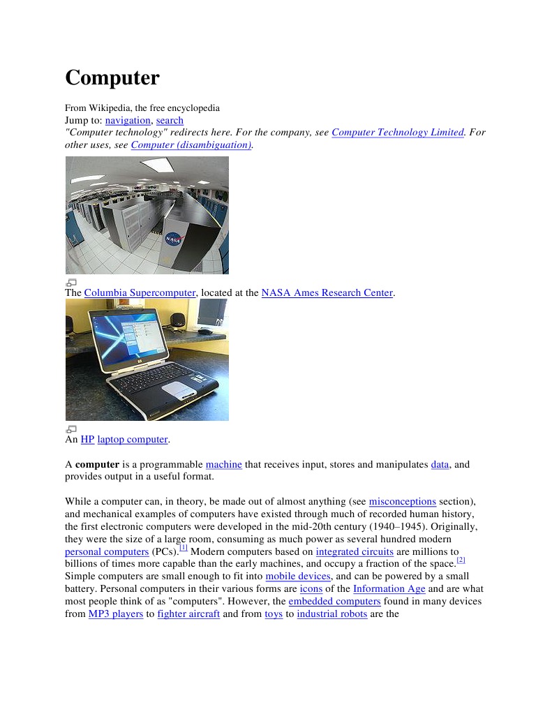 Computer: 