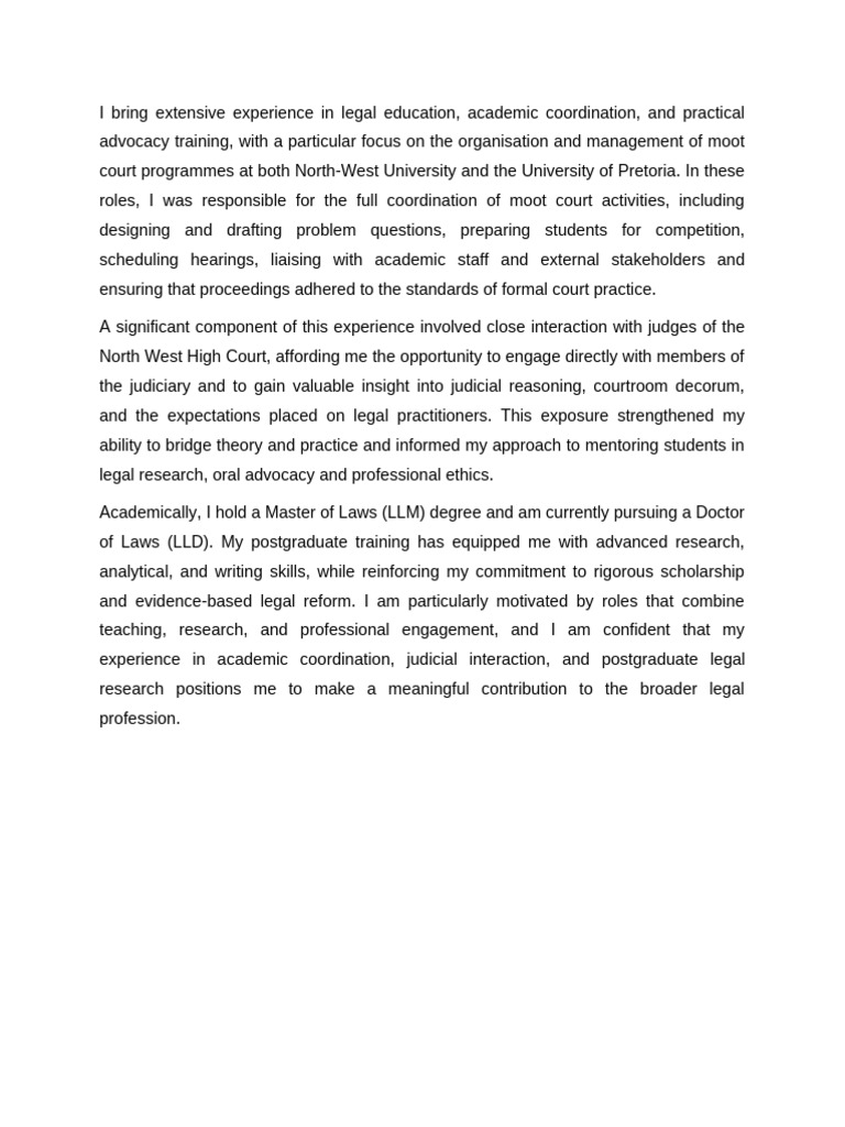 Personal Statement | PDF