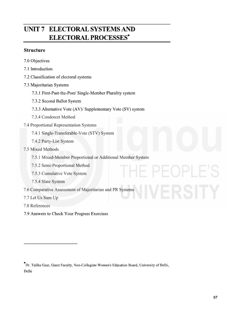 Electoral System | PDF