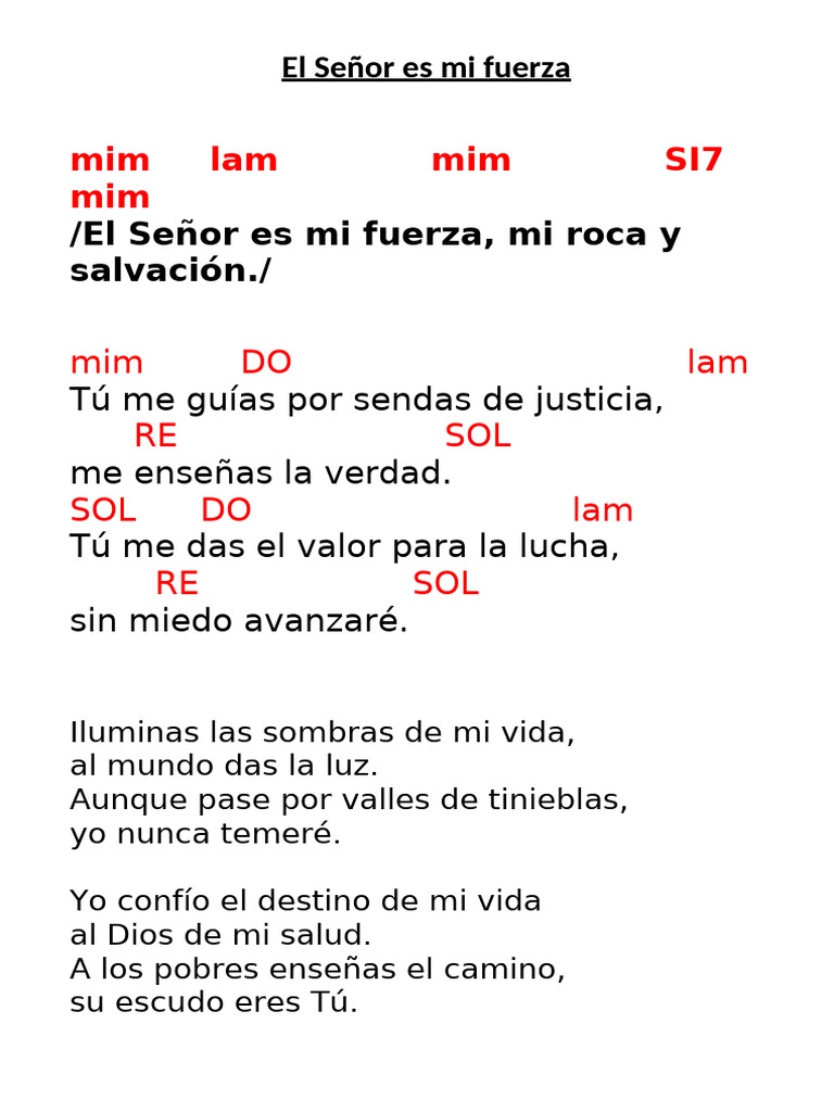 El Señor Es Mi Fuerza | PDF