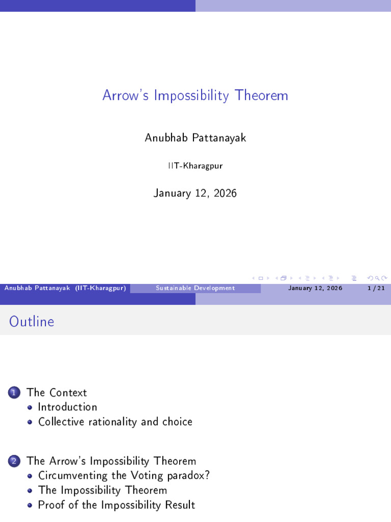 Arrows Impossibility Theorem Presentation | PDF | Elections | Decision ...
