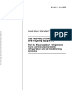 As 4211.3-1996 Gas Recovery or Combined Recovery and Recycling Equipment Fluorocarbon Refrigerants From Comme