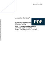 As 4350.2-1999 Heavy Mineral Sand Concentrates - Physical Testing Determination of Heavy Minerals and Free Qu