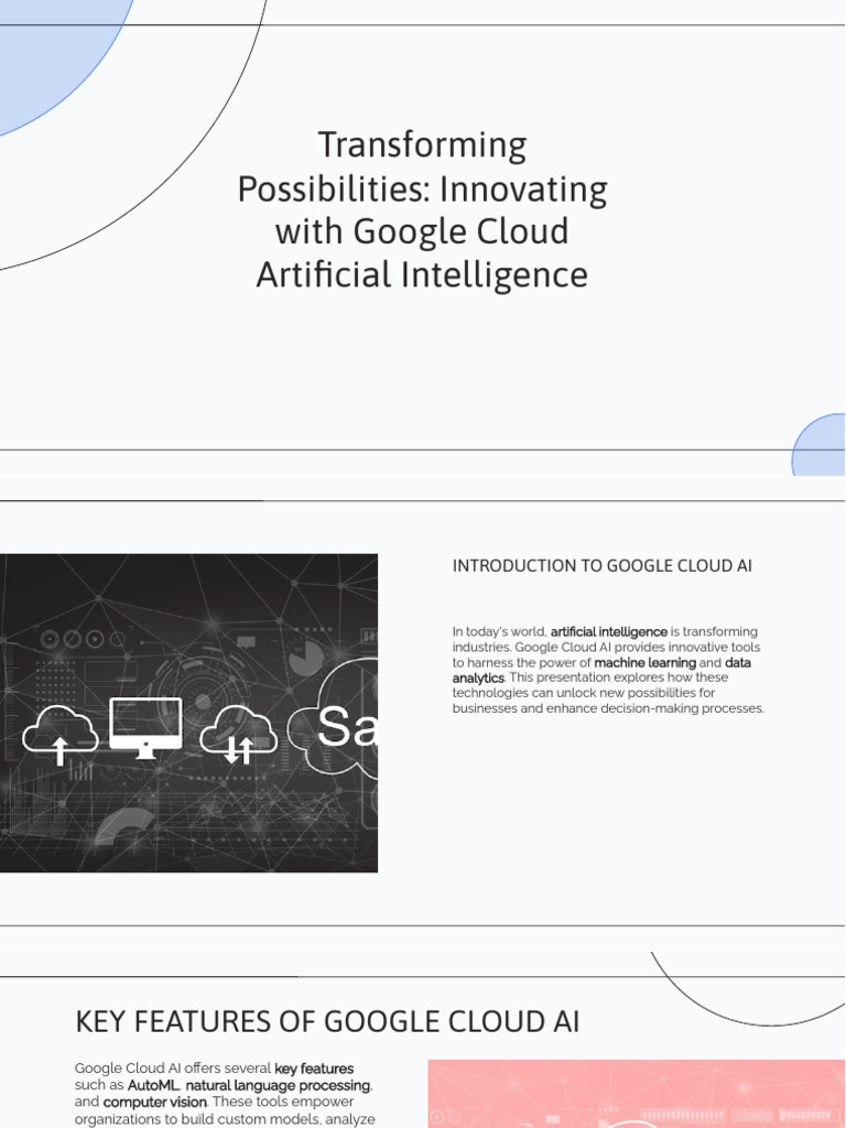 Slidesgo Transforming Possibilities Innovating With Google Cloud ...