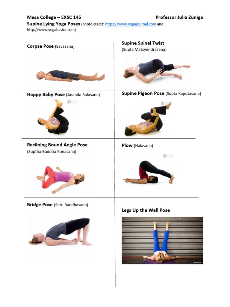 Yoga+Poses+ +supine | PDF