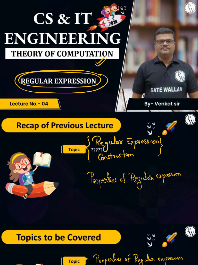 Regular Expression 04 Class Notes | PDF