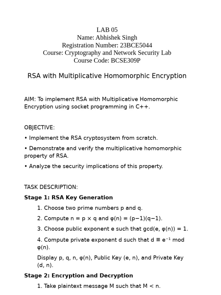 23bce5044 Lab06 | PDF | Encryption | Public Key Cryptography