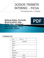 Procesos Trámite Interno - Ficsa