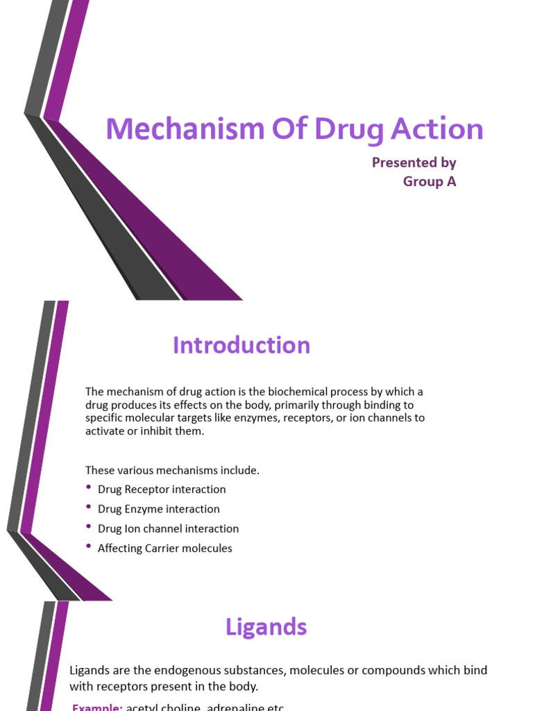 Mechanism of Drug Action | PDF | Enzyme Inhibitor | Receptor (Biochemistry)