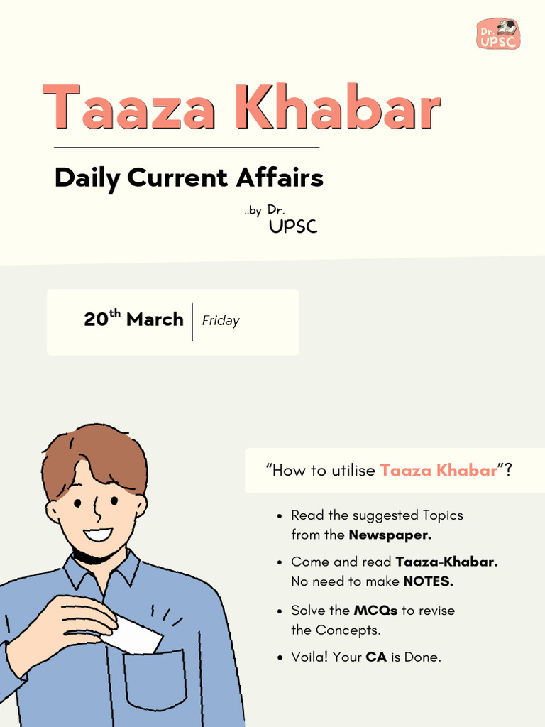 20 March CA by DR Upsc | PDF | Tuberculosis