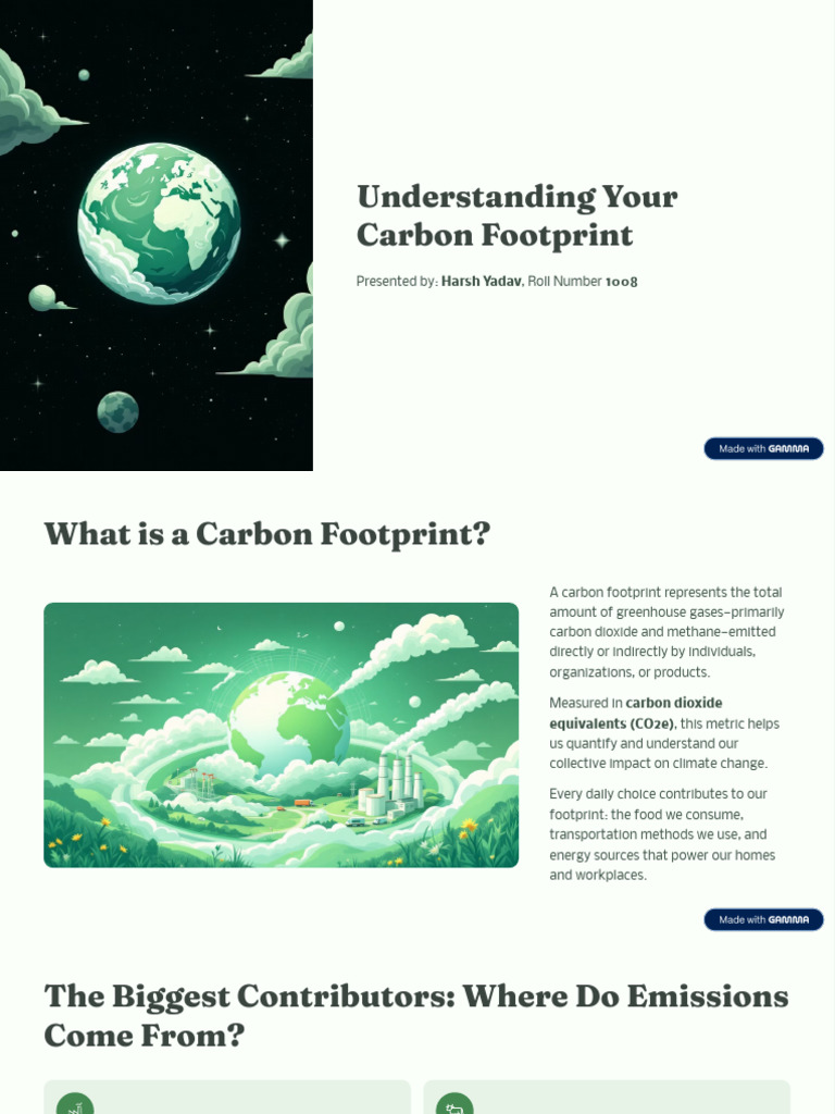 Understanding Your Carbon Footprint | PDF | Climate Change | Energy ...
