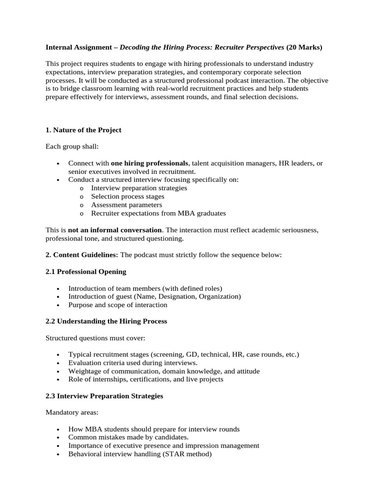 Internal Assignment | PDF | Recruitment
