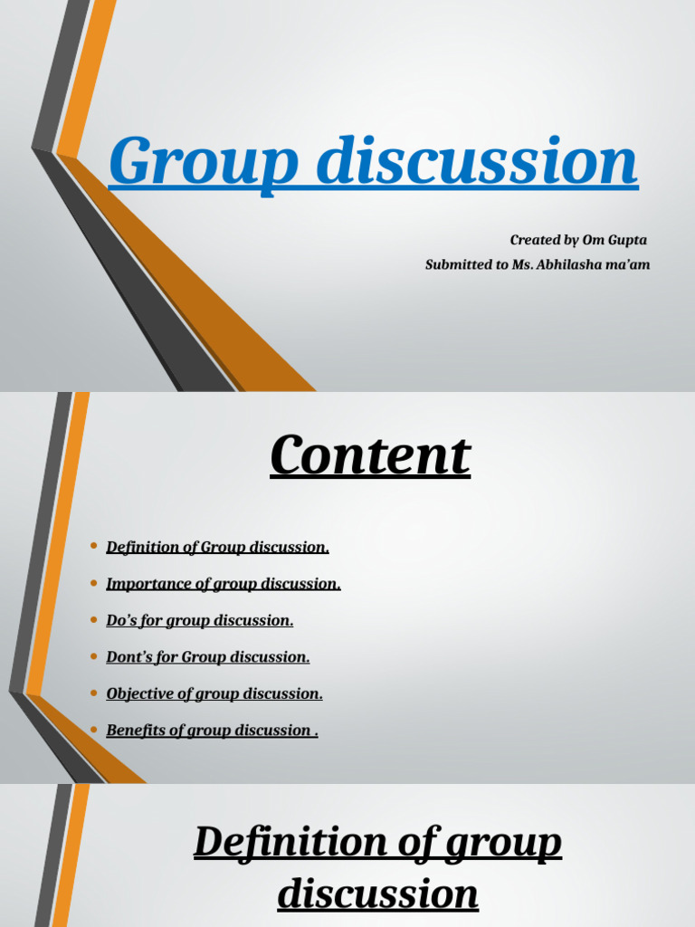 Group Discussion | PDF