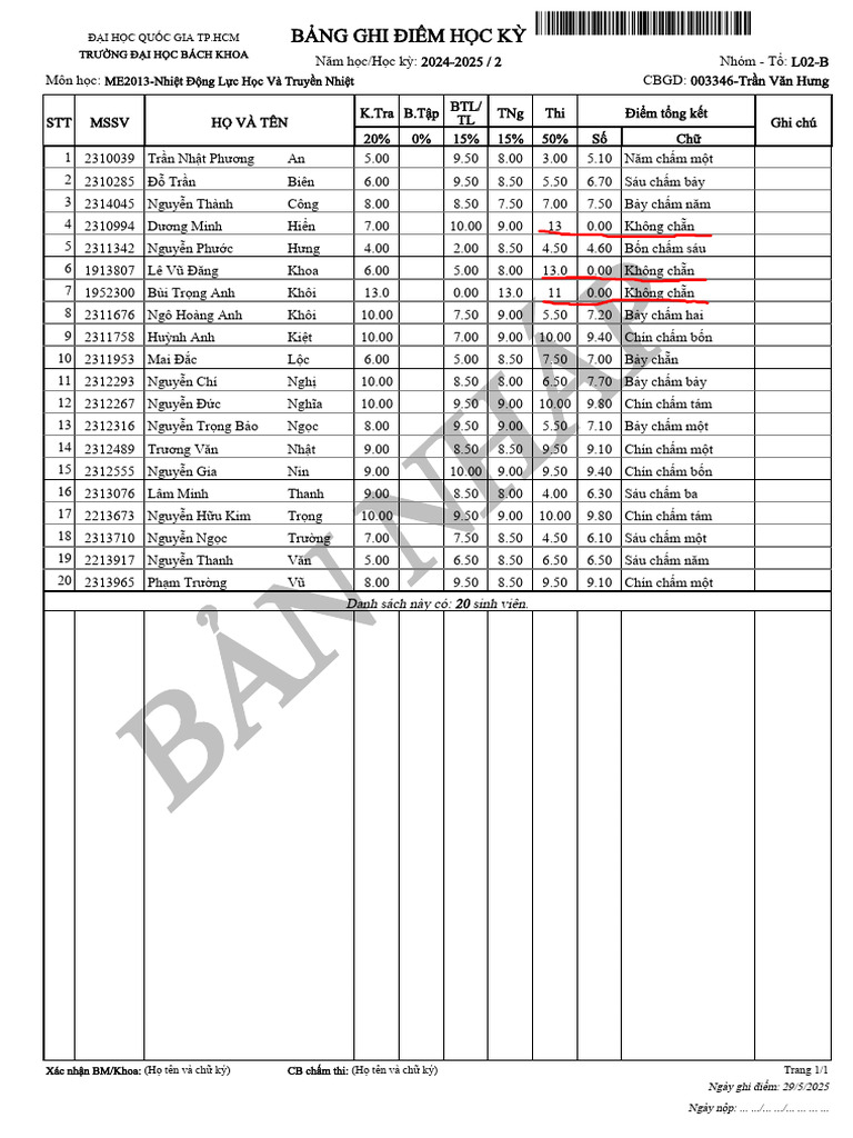 Bang Diem Nhap - 1.20242.ME2013.L02.B | PDF