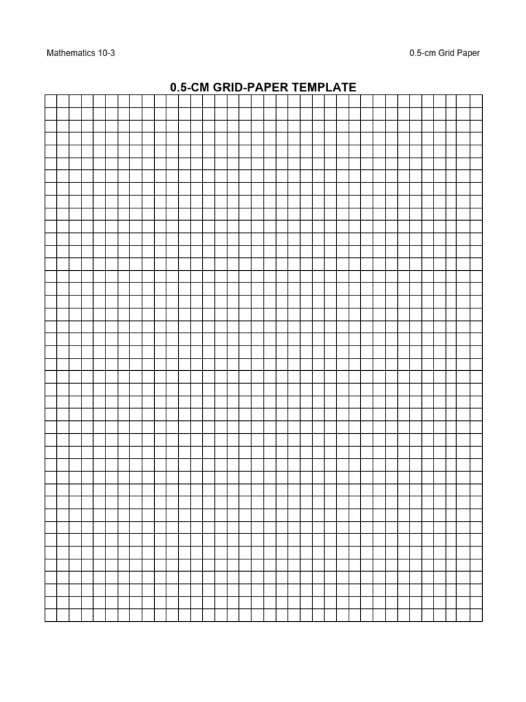 0 5 CM Grid Paper Template PDF